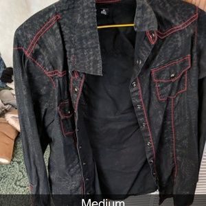 Rock and roll cowgirl button down